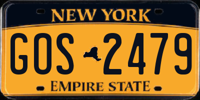 NY license plate GOS2479