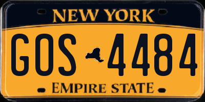 NY license plate GOS4484