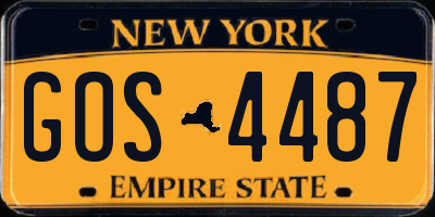 NY license plate GOS4487