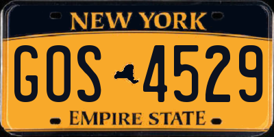NY license plate GOS4529