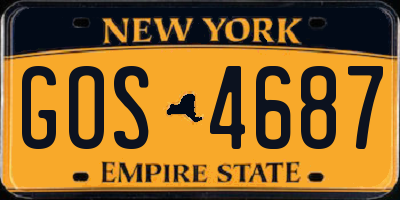 NY license plate GOS4687