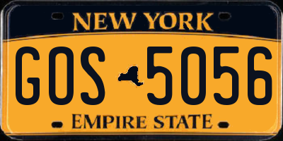 NY license plate GOS5056