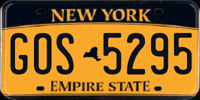 NY license plate GOS5295
