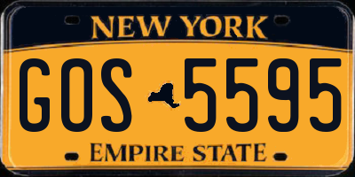 NY license plate GOS5595