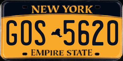 NY license plate GOS5620
