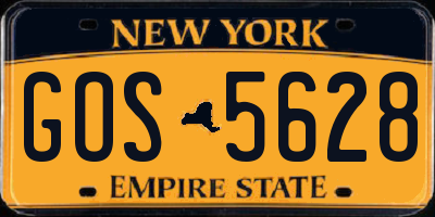 NY license plate GOS5628