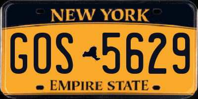 NY license plate GOS5629