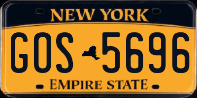 NY license plate GOS5696