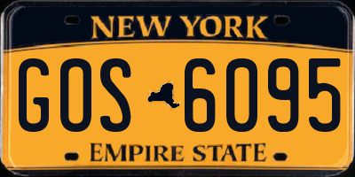 NY license plate GOS6095