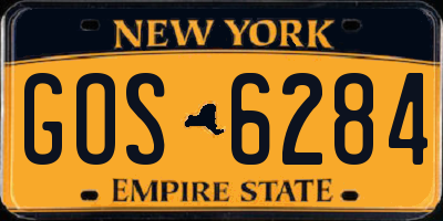 NY license plate GOS6284