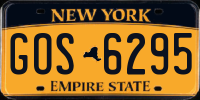 NY license plate GOS6295