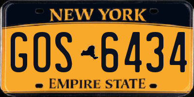 NY license plate GOS6434