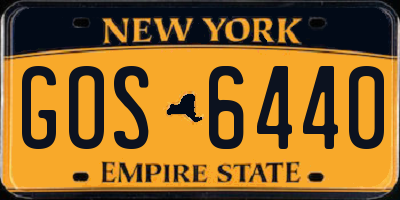 NY license plate GOS6440