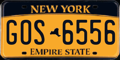 NY license plate GOS6556