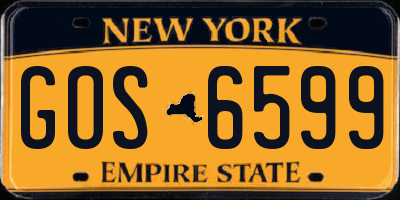 NY license plate GOS6599