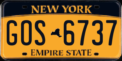 NY license plate GOS6737