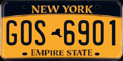 NY license plate GOS6901