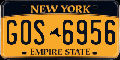 NY license plate GOS6956