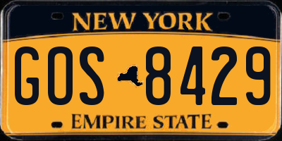 NY license plate GOS8429
