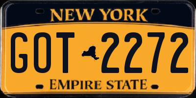 NY license plate GOT2272