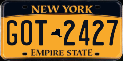 NY license plate GOT2427