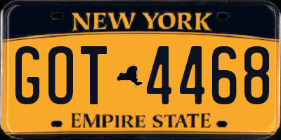 NY license plate GOT4468