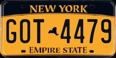 NY license plate GOT4479