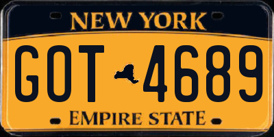 NY license plate GOT4689