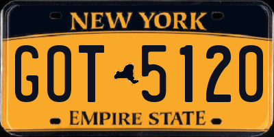 NY license plate GOT5120