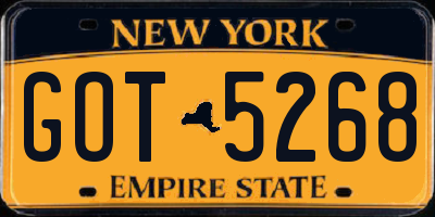 NY license plate GOT5268