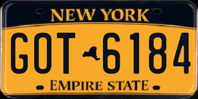 NY license plate GOT6184