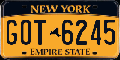 NY license plate GOT6245