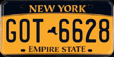 NY license plate GOT6628