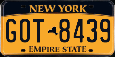 NY license plate GOT8439