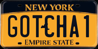 NY license plate GOTCHA1