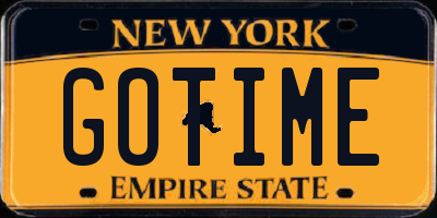 NY license plate GOTIME