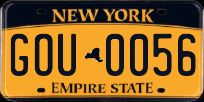 NY license plate GOU0056