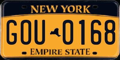 NY license plate GOU0168