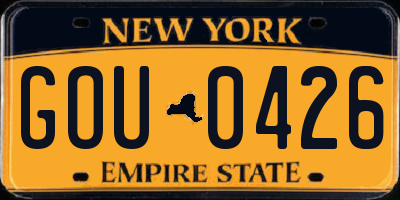 NY license plate GOU0426