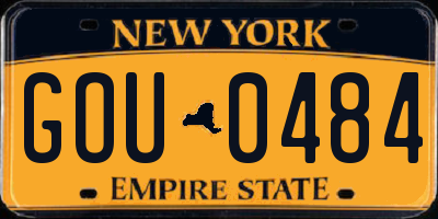 NY license plate GOU0484
