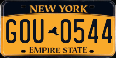 NY license plate GOU0544