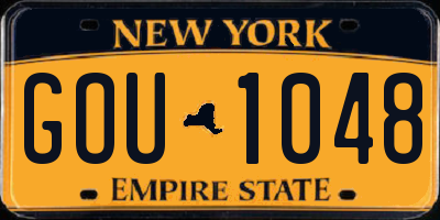 NY license plate GOU1048