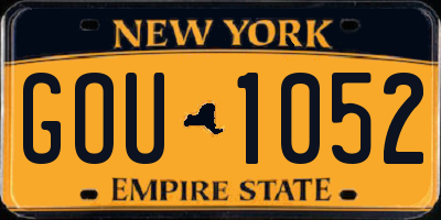 NY license plate GOU1052