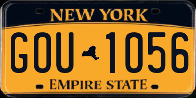 NY license plate GOU1056