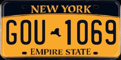 NY license plate GOU1069