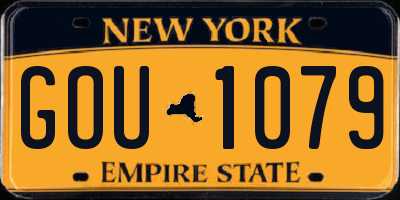 NY license plate GOU1079