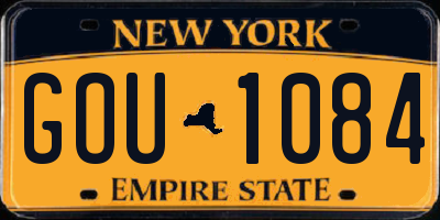 NY license plate GOU1084