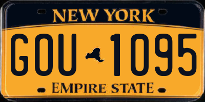 NY license plate GOU1095