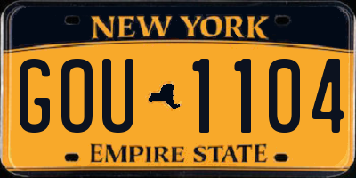 NY license plate GOU1104