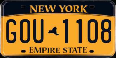 NY license plate GOU1108